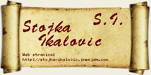 Stojka Ikalović vizit kartica